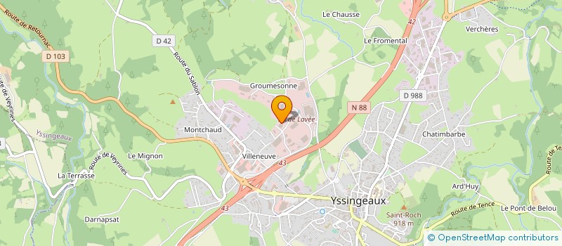 localisation de l'entreprise AUX GRANITS DES CEVENNES - ETABLISSEMENTS SARDA à YSSINGEAUX