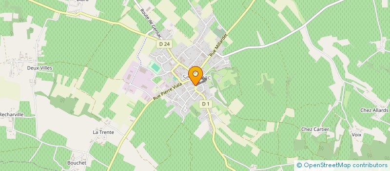 localisation de l'entreprise AUX GRILLONS CHARENTAIS à SEGONZAC