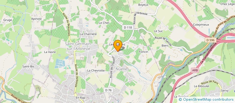 localisation de l'entreprise AUX GUERINS DES FONTAINES  SAINT-GERMAIN-NUELLES