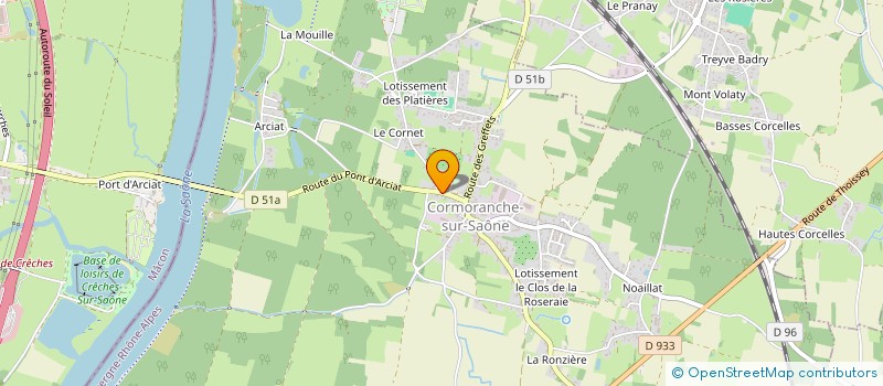 localisation de l'entreprise AUX JARDINS D'ARCIAT à CORMORANCHE-SUR-SAONE