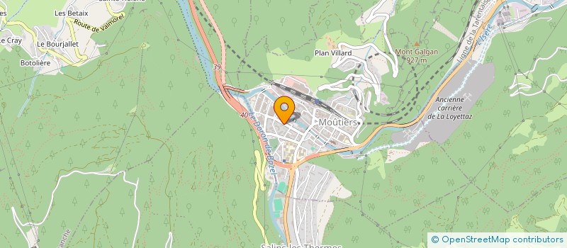 localisation de l'entreprise AUX JOLIES FLEURS à MOUTIERS