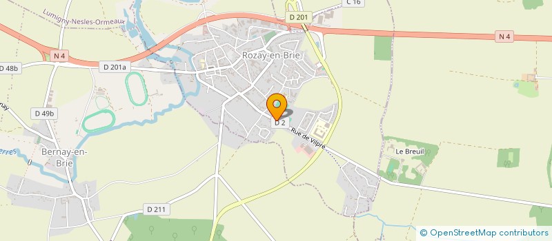 localisation de l'entreprise AUX JOLIS RUBANS à ROZAY-EN-BRIE