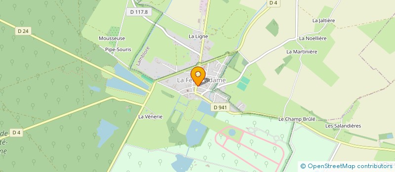 localisation de l'entreprise AUX LAPINS BLEUS à LA FERTE-VIDAME