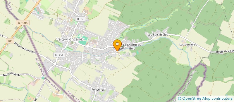 localisation de l'entreprise AUX LEGUMES DE SAISON  VEIGY-FONCENEX