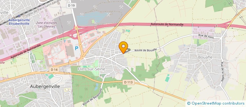 localisation de l'entreprise AUX LOISIRS CANINS  FLINS-SUR-SEINE