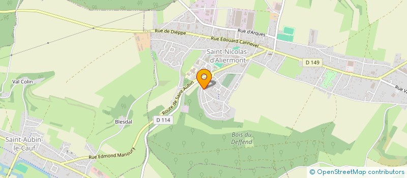localisation de l'entreprise AUX MAINS D'ENERGIE  SAINT-NICOLAS-D'ALIERMONT