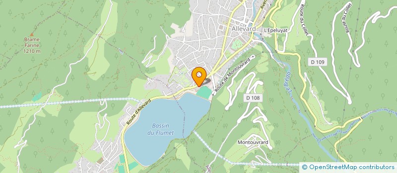 localisation de l'entreprise AUX MARRONNIERS à ALLEVARD