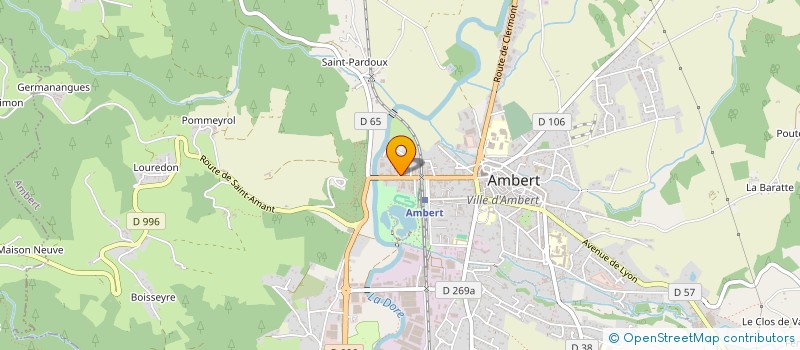 localisation de l'entreprise AUX MEUBLES DE LA DORE à AMBERT