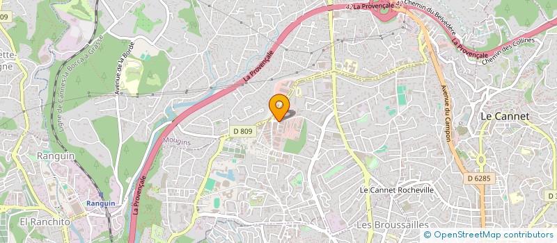 localisation de l'entreprise AUX MILLE ET UNE COULEURS à LE CANNET