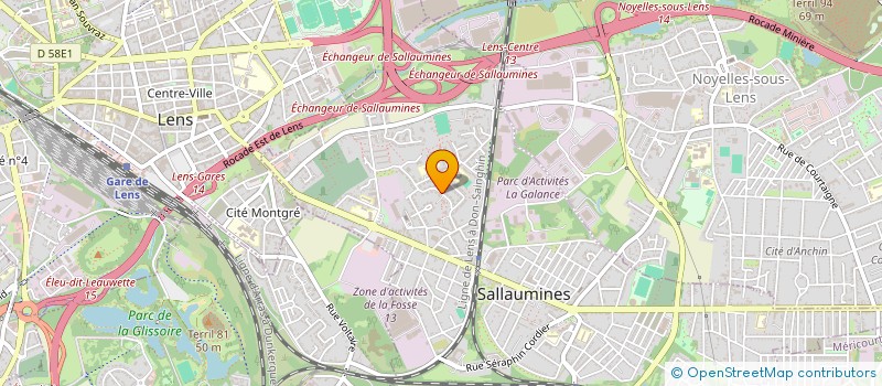 localisation de l'entreprise AUX MILLE ET UNE SOIREES à SALLAUMINES