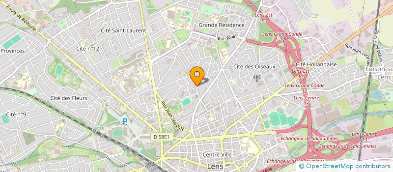 localisation de l'entreprise AUX MILLE ET UNE TOITURES  LENS