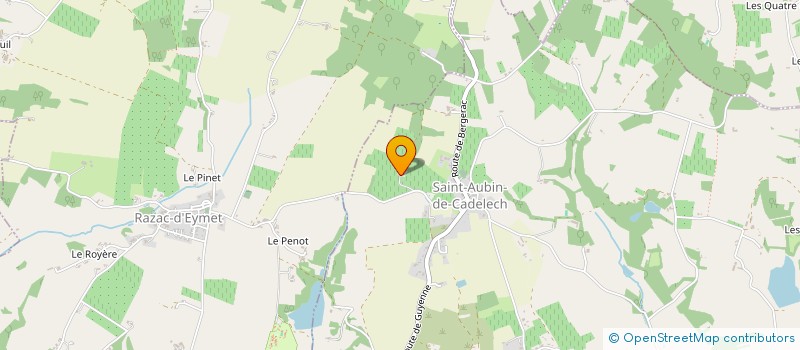 localisation de l'entreprise AUX P TITS OIGNONS  ST AUBIN DE CADELECH