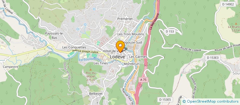 localisation de l'entreprise AUX P'TITS PRODUCTEURS à LODEVE