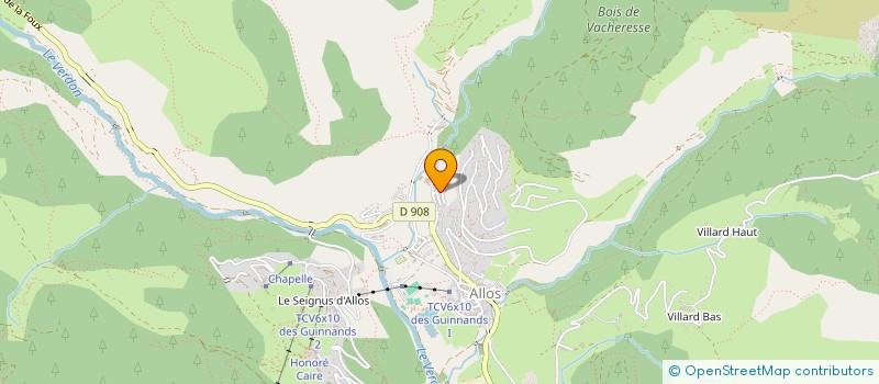 localisation de l'entreprise AUX PAINS D'ALLOS à ALLOS