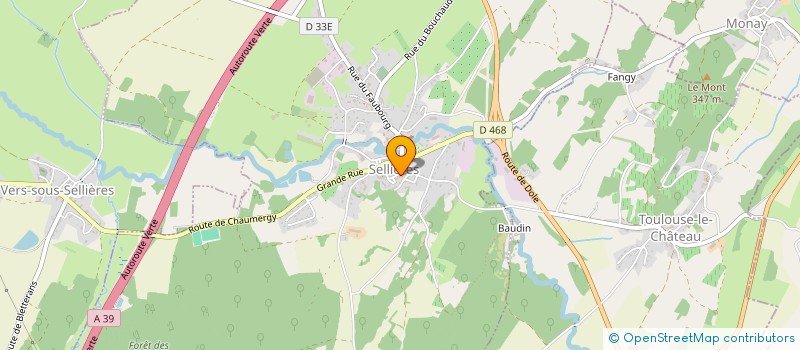 localisation de l'entreprise AUX PAINS D'AURELE  SELLIERES