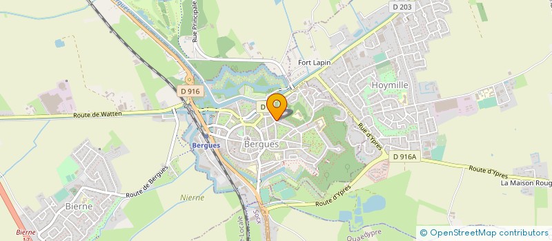 localisation de l'entreprise AUX PAS DE COURSE  BERGUES