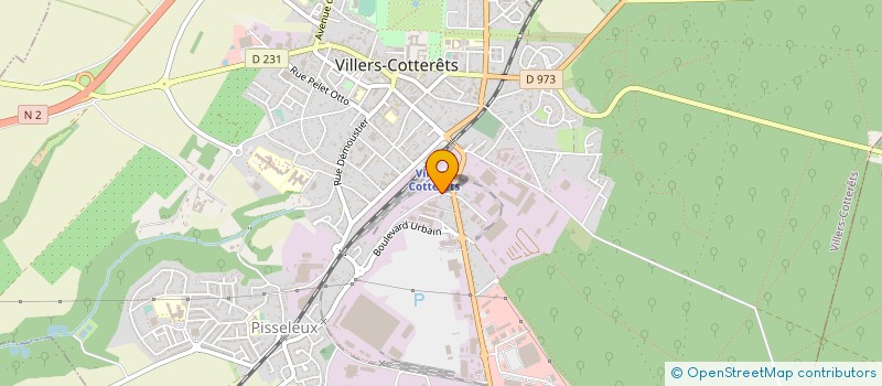 localisation de l'entreprise AUX PEINTURES D'ALEX à VILLERS-COTTERETS