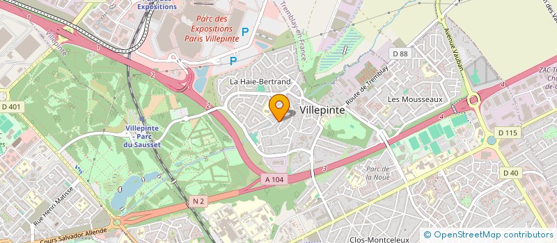 localisation de l'entreprise AUX PETITS PAS à VILLEPINTE
