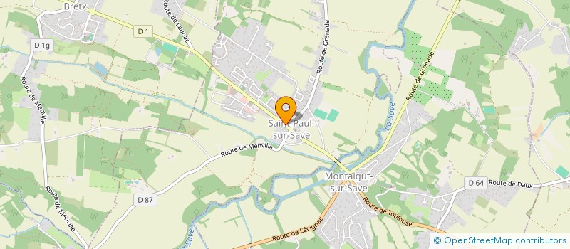 localisation de l'entreprise AUX PETITS PETONS  SAINT-PAUL-SUR-SAVE