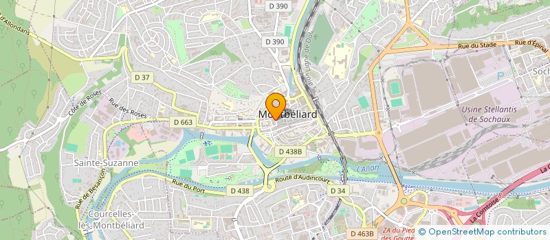 localisation de l'entreprise AUX PETITS SOINS à MONTBELIARD