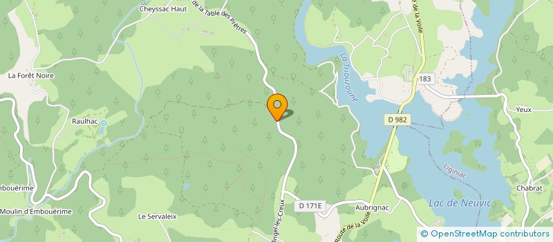 localisation de l'entreprise AUX PEYRIERES  NEUVIC