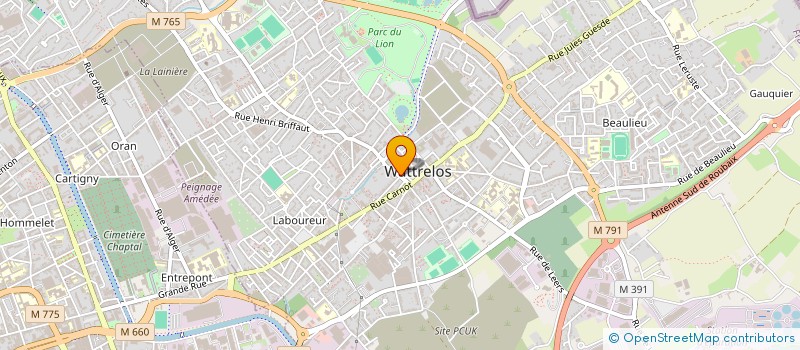 localisation de l'entreprise AUX PIEDS D'OR à WATTRELOS