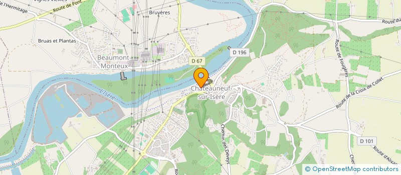 localisation de l'entreprise AUX PIEDS DE L'ISERE  CHATEAUNEUF-SUR-ISERE