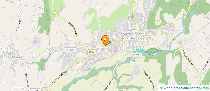 localisation de l'entreprise AUX PIEDS DES COLLINES à SAINT-DONAT-SUR-L'HERBASSE