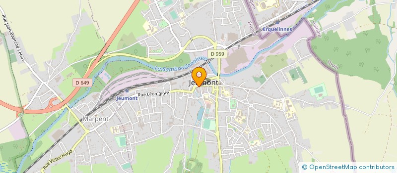 localisation de l'entreprise AUX PLAISIRS DE LA TABLE  JEUMONT