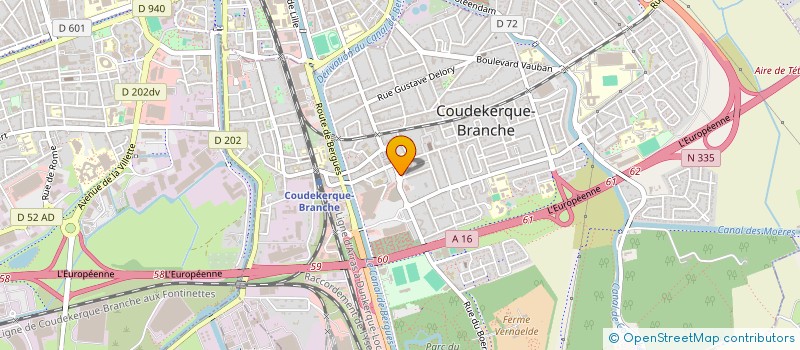 localisation de l'entreprise AUX PLAISIRS DE LA VIE  COUDEKERQUE-BRANCHE