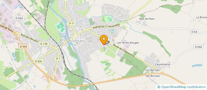 localisation de l'entreprise AUX PLAISIRS DES BOIS à BUZANCAIS