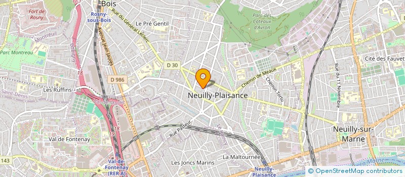 localisation de l'entreprise AUX PLAISIRS DES FLEURS  NEUILLY-PLAISANCE