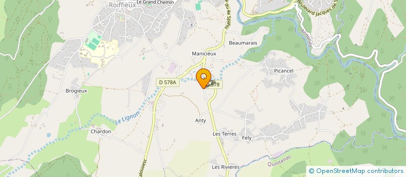 localisation de l'entreprise AUX PLUMES ARDECHOISES à ROIFFIEUX