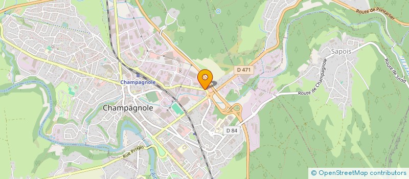 localisation de l'entreprise AUX POELES DU MONT RIVEL  CHAMPAGNOLE