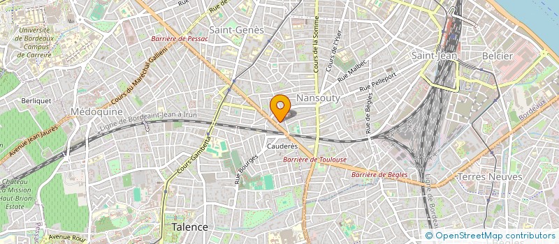 localisation de l'entreprise AUX PORTES DE BORDEAUX  BORDEAUX