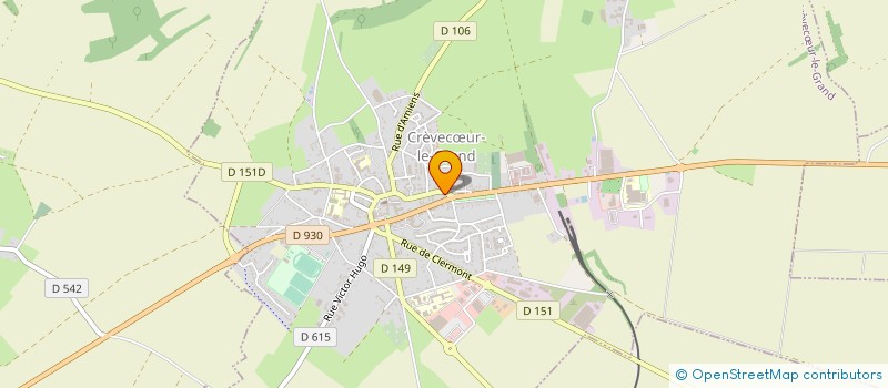 localisation de l'entreprise AUX PORTES DE CREVECOEUR  CREVECUR-LE-GRAND