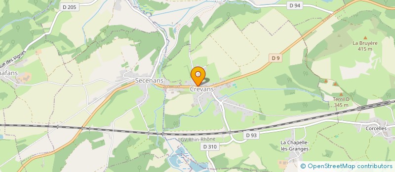 localisation de l'entreprise AUX PORTES DU MONDE  CREVANS-LA-CHAPELLE-LES-GRANGES