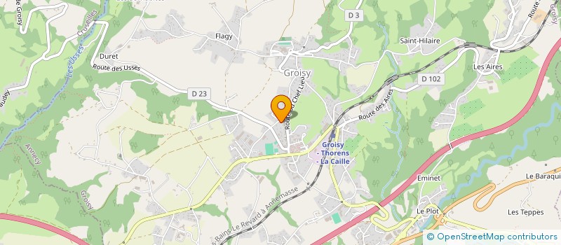 localisation de l'entreprise AUX PORTES DU MONT BLANC  GROISY