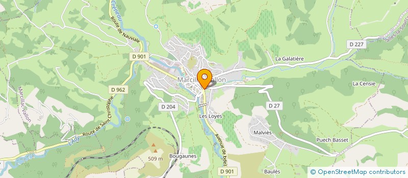 localisation de l'entreprise AUX QUATRE COINS DES TERROIRS à MARCILLAC-VALLON