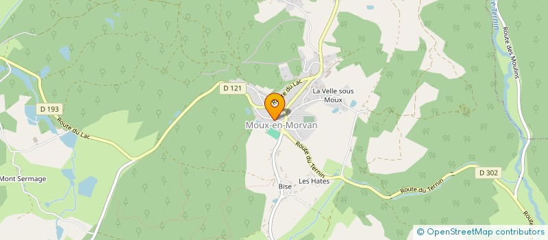 localisation de l'entreprise AUX QUATRE HEURES MORVANDELLES à MOUX-EN-MORVAN