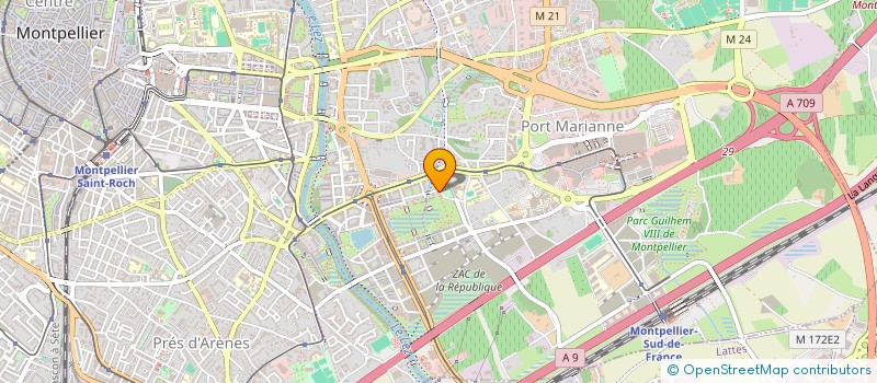 localisation de l'entreprise AUX QUATRE HORIZONS  MONTPELLIER