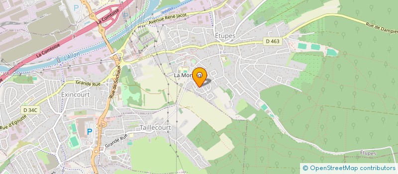 localisation de l'entreprise AUX QUATRE VENTS  ETUPES