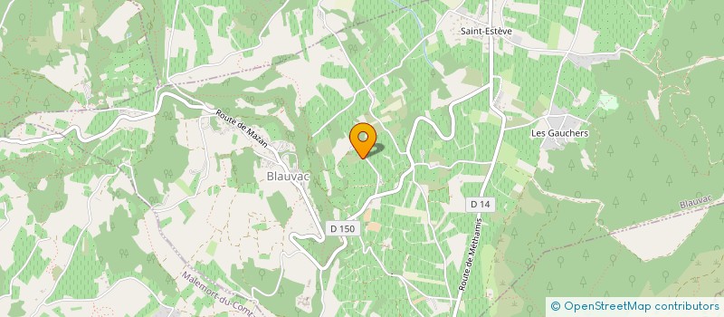 localisation de l'entreprise AUX QUATRES VENTS  BLAUVAC