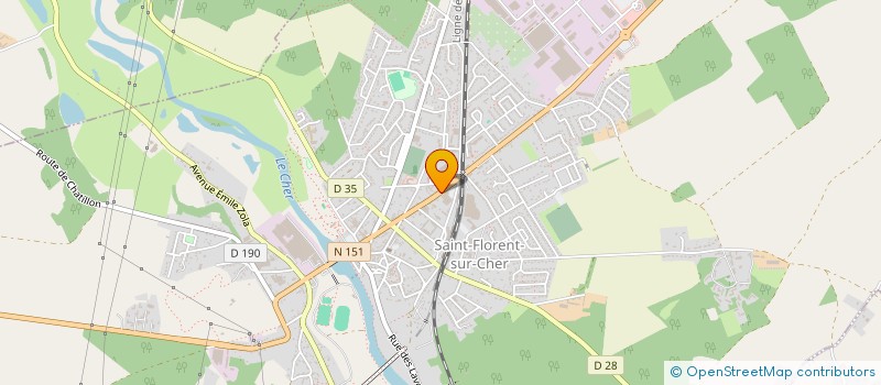 localisation de l'entreprise AUX RIVES DU CHER  SAINT-FLORENT-SUR-CHER