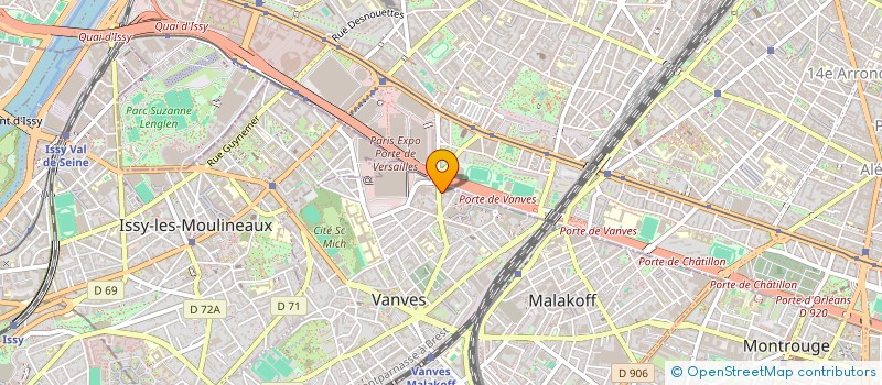 localisation de l'entreprise AUX ROUTIERS SYMPA  VANVES