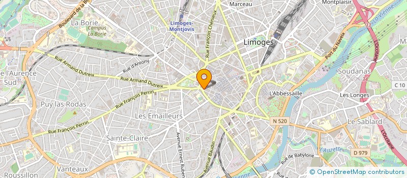 localisation de l'entreprise AUX SAVEURS D'AINE à LIMOGES