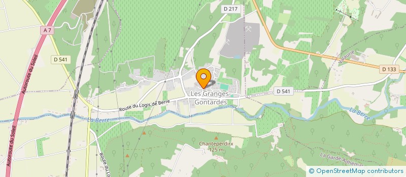 localisation de l'entreprise AUX SAVEURS DE BLANDINE  LES GRANGES-GONTARDES