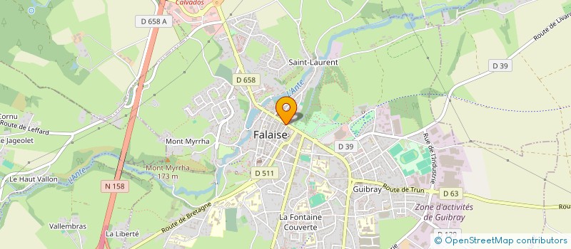 localisation de l'entreprise AUX SOULIERS EN'LACETS à FALAISE