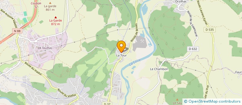 localisation de l'entreprise AUX SOURCES DE LATOUR  COUBON