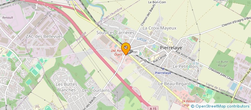 localisation de l'entreprise AUX TABLES DE LA FONTAINE  PIERRELAYE